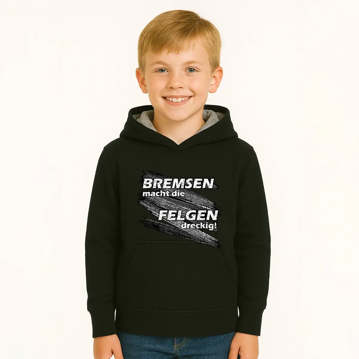 Kinder-Hoodie Bremsen macht die Felgen dreckig
