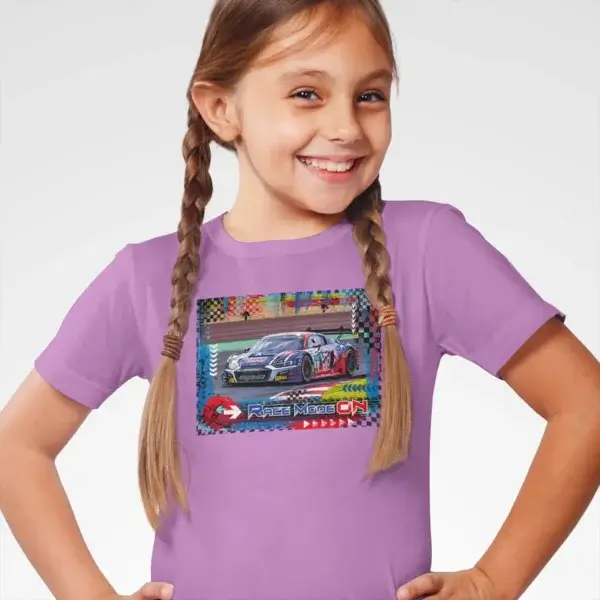 Kids T-Shirt - RACE MODE ON - Audi R8 LMS GT3 - Image 3