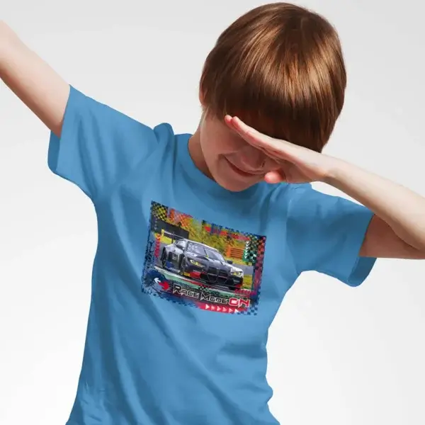 Kids T-Shirt - RACE MODE ON - BMW M4 GT3 - Image 8