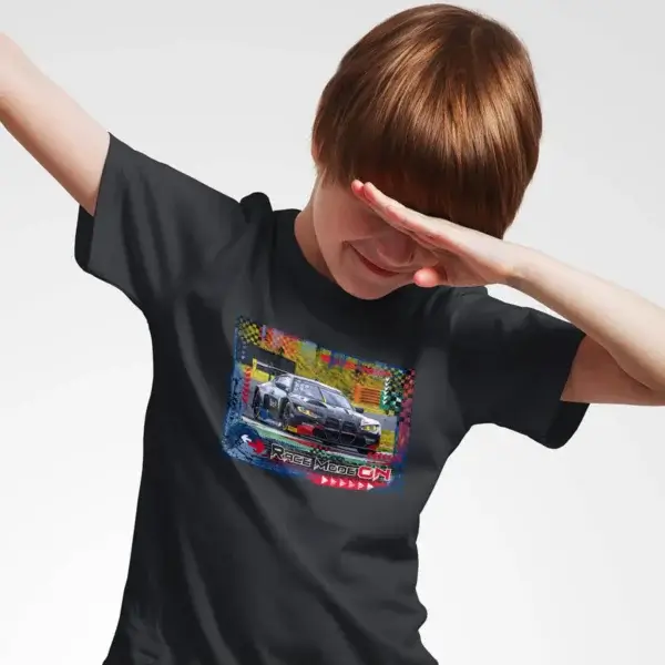 Kids T-Shirt - RACE MODE ON - BMW M4 GT3 - Image 7