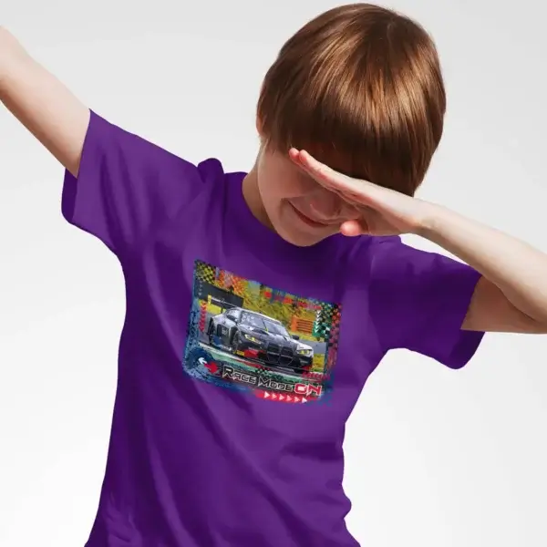 Kids T-Shirt - RACE MODE ON - BMW M4 GT3 - Image 6