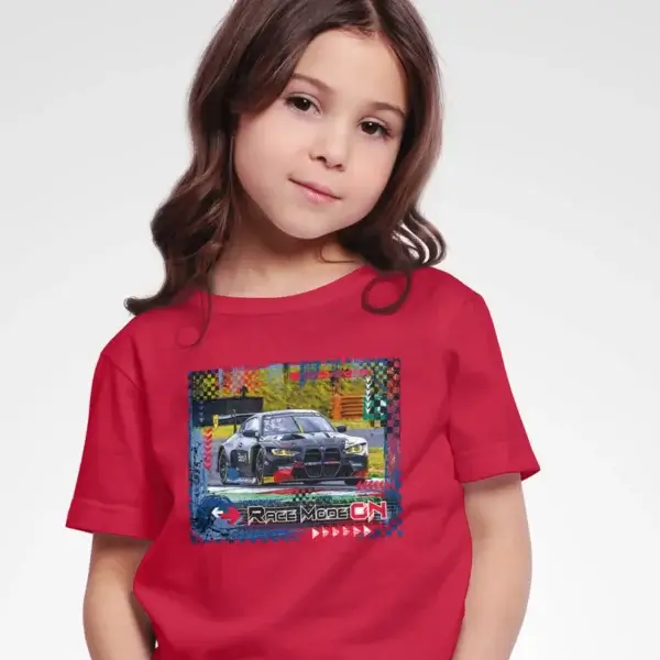 Kids T-Shirt - RACE MODE ON - BMW M4 GT3 - Image 4