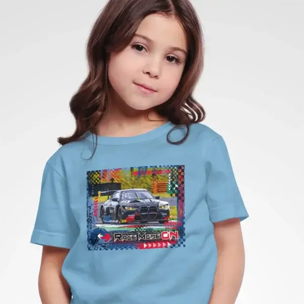 Kids T-Shirt - RACE MODE ON - BMW M4 GT3 - Image 3
