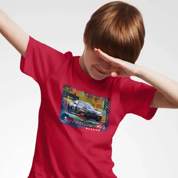 Kids T-Shirt - RACE MODE ON - BMW M4 GT3 - Image 2