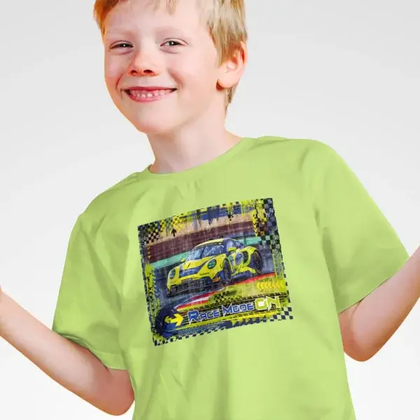 Kids T-Shirt - RACE MODE ON - Porsche 911 GT3-R 992 - Image 8