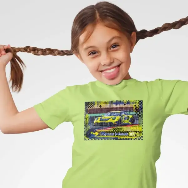 Kids T-Shirt - RACE MODE ON - Porsche 911 GT3-R 992 - Image 6