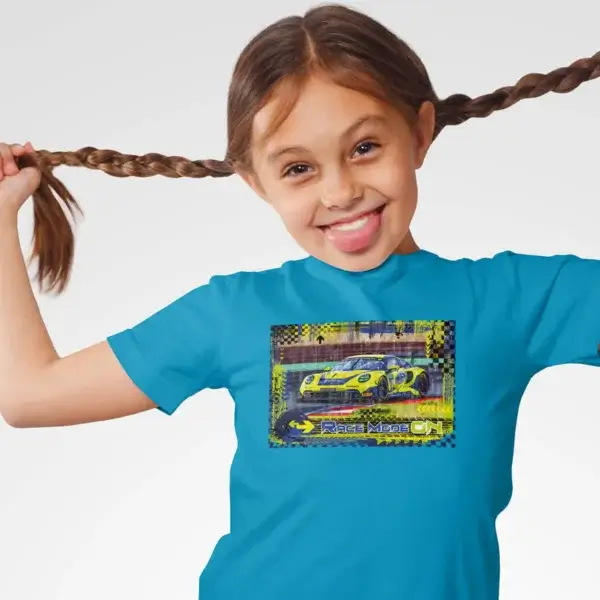 Kids T-Shirt - RACE MODE ON - Porsche 911 GT3-R 992 - Image 5