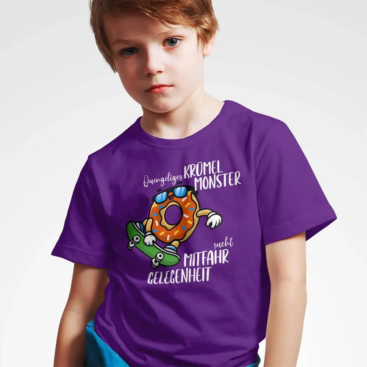 Kinder-T-Shirt “Quengeliges Krümelmonster” – Süßer Style mit rollendem Humor