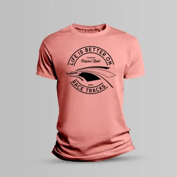 Motorsport Fan T-Shirt Markenlabel - LIFE IS BETTER ON RACETRACKS – Bild 5