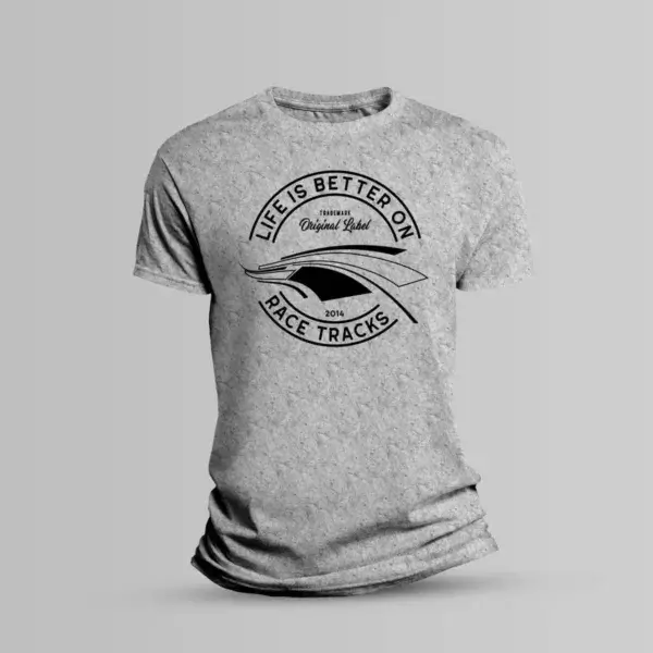 Motorsport Fan T-Shirt Markenlabel - LIFE IS BETTER ON RACETRACKS – Bild 6