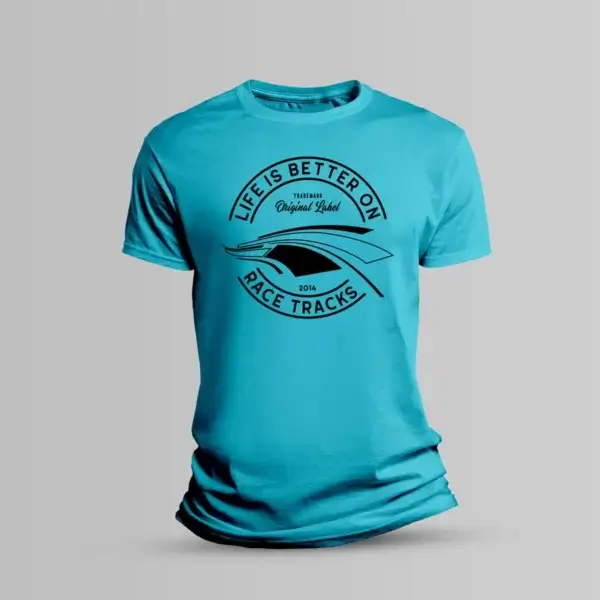 Motorsport Fan T-Shirt Markenlabel - LIFE IS BETTER ON RACETRACKS – Bild 7