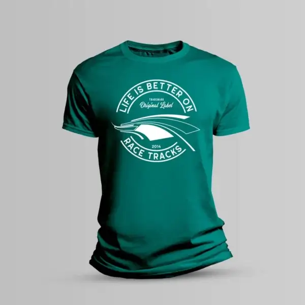 Motorsport Fan T-Shirt Markenlabel - LIFE IS BETTER ON RACETRACKS – Bild 9