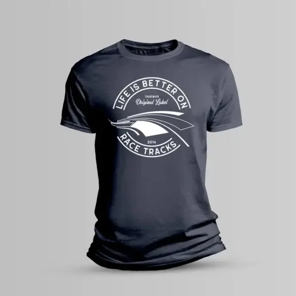 Motorsport Fan T-Shirt Markenlabel - LIFE IS BETTER ON RACETRACKS – Bild 10