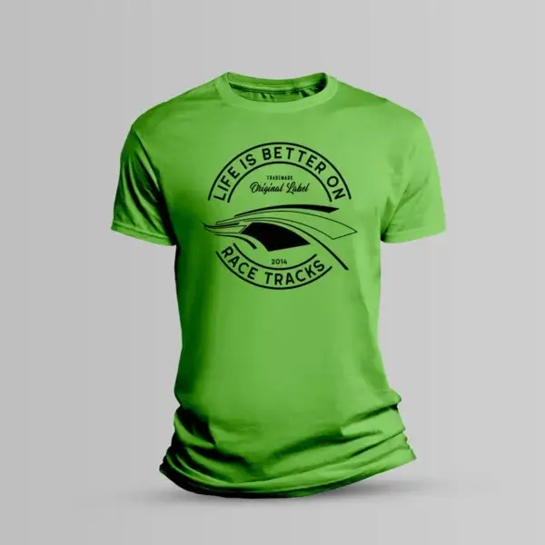 Motorsport Fan T-Shirt Markenlabel - LIFE IS BETTER ON RACETRACKS – Bild 4