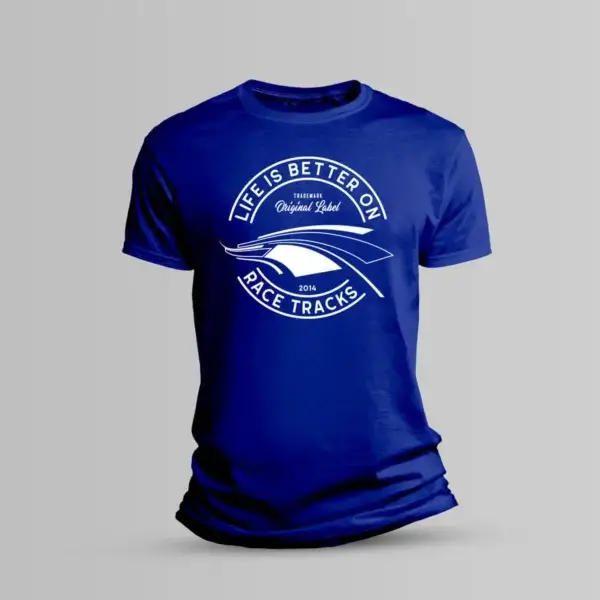 Motorsport Fan T-Shirt Markenlabel - LIFE IS BETTER ON RACETRACKS – Bild 12
