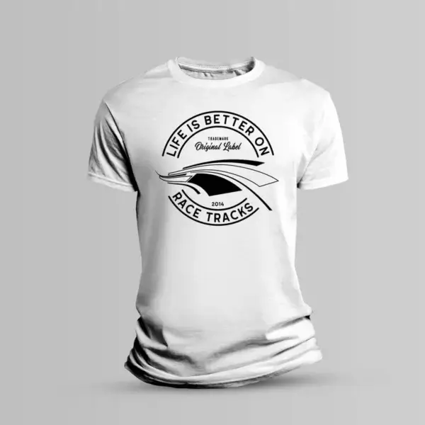 Motorsport Fan T-Shirt Markenlabel - LIFE IS BETTER ON RACETRACKS – Bild 13