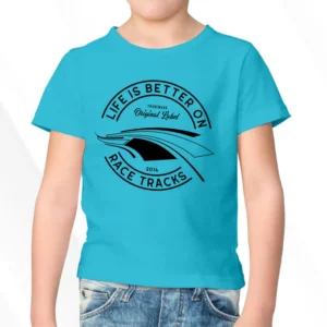 Motorsport Fan T-Shirt KIDS Markenlabel - LIFE IS BETTER ON RACETRACKS