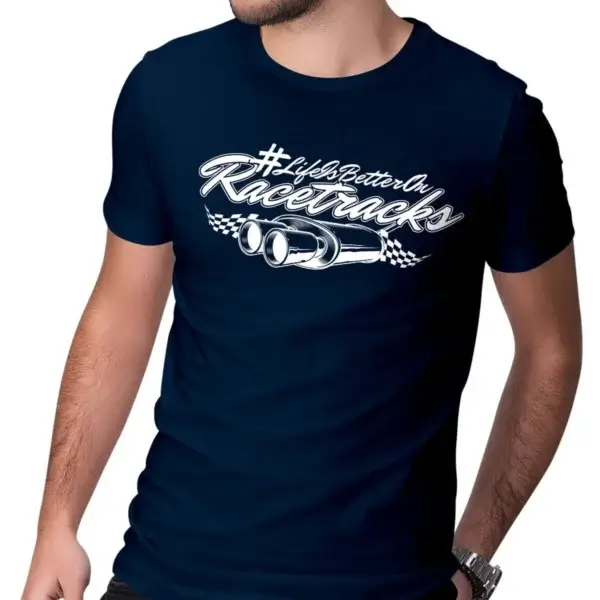 Motorsport Fan T-Shirt - LIFE IS BETTER ON RACETRACKS - Image 3