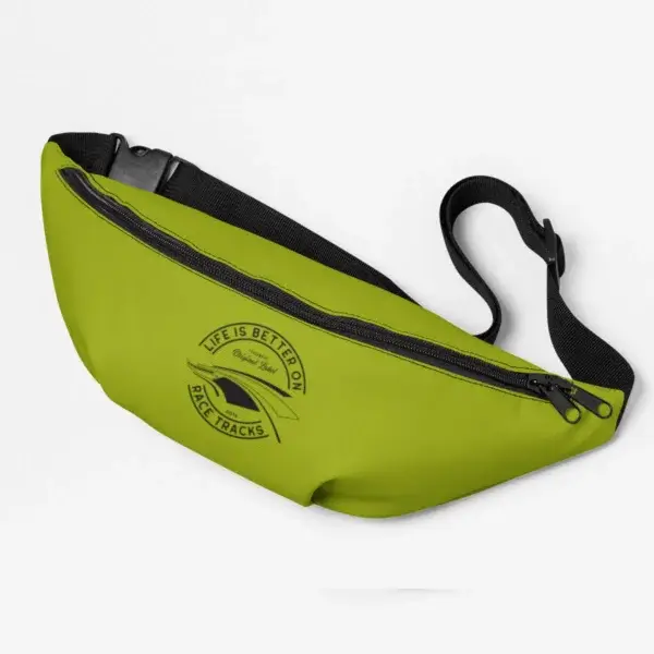 Crossbody Bag, Umhängetasche Damen und Herren - LIFE IS BETTER ON RACETRACKS – Bild 2