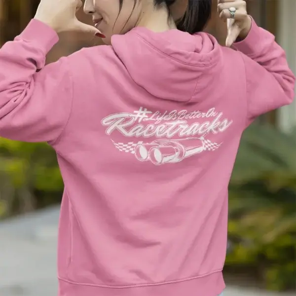 Damen-Hoodie “Doublevibes” #LifeIsBetterOnRacetracks – Bild 5