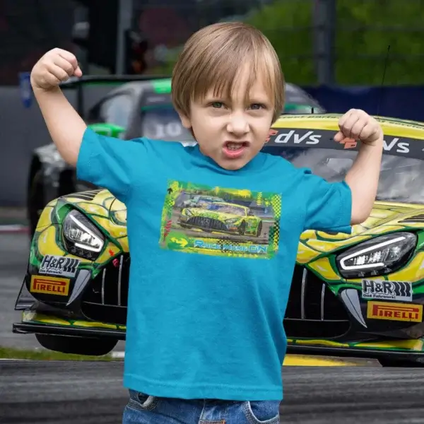 Mercedes AMG GT3 - Team Mann Filter - Landgraf - KIDS T-Shirt – Bild 3