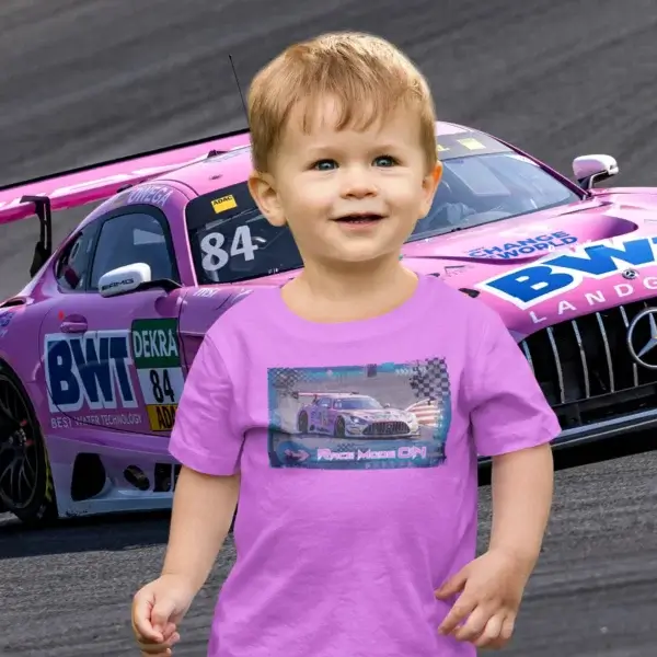 Mercedes AMG GT3 - Team BWT - Landgraf - KIDS T-Shirt - Image 5