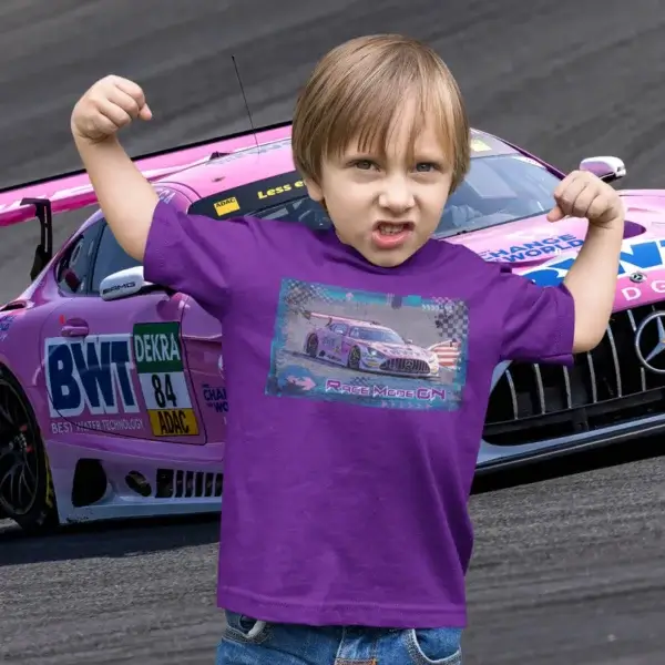 Mercedes AMG GT3 - Team BWT - Landgraf - KIDS T-Shirt - Image 2