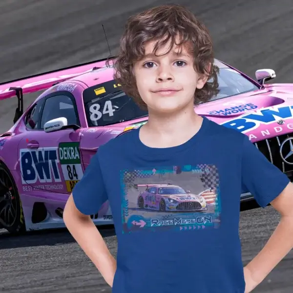 Mercedes AMG GT3 - Team BWT - Landgraf - KIDS T-Shirt - Image 4