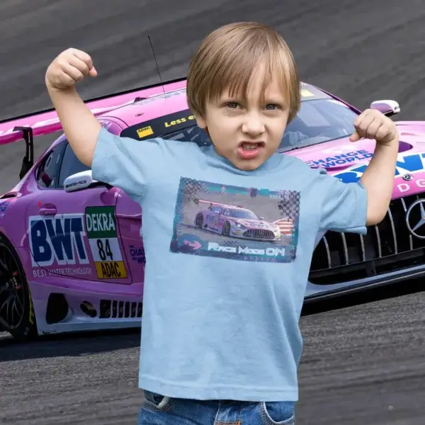 Mercedes AMG GT3 - Team BWT - Landgraf - KIDS T-Shirt - Image 3