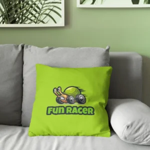 "FunRacer" decorative cushion - Fresh style with a touch of humor