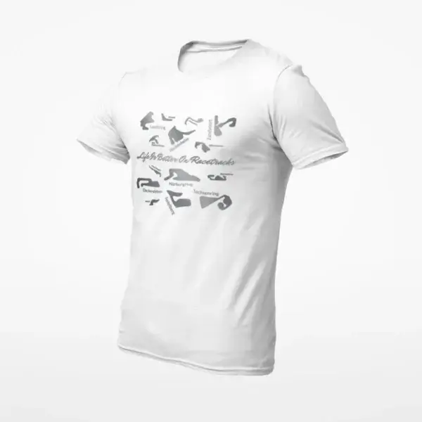 Motorsport Fan T-Shirt - LIFE IS BETTER ON RACETRACKS EUROPE – Bild 2
