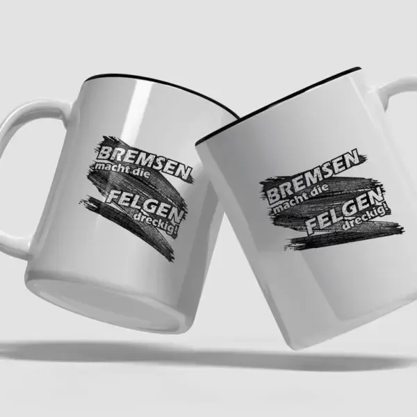 Kaffeetasse Bremsen macht die Felgen dreckig