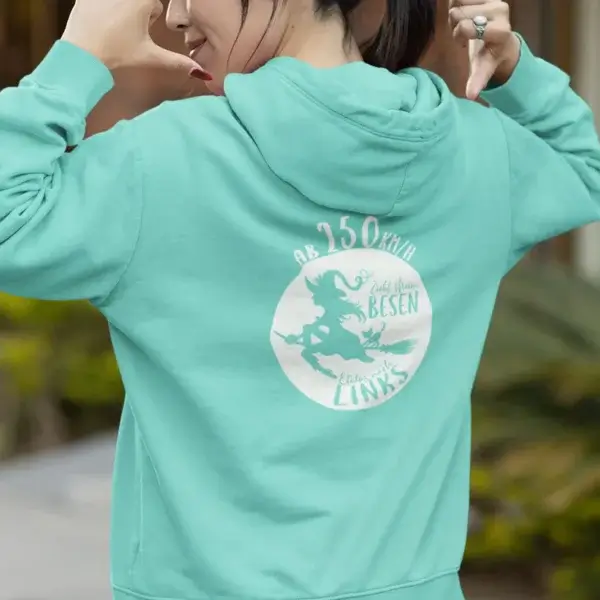 Damen-Hoodie “Hexenritt” – Magie, Komfort und Humor – Bild 8