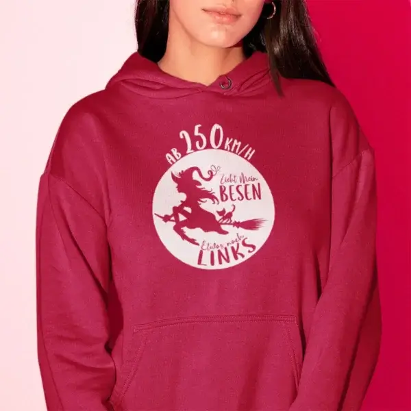 Damen-Hoodie “Hexenritt” – Magie, Komfort und Humor – Bild 12
