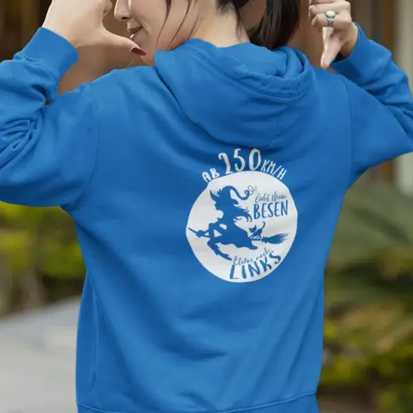 Damen-Hoodie “Hexenritt” – Magie, Komfort und Humor – Bild 5
