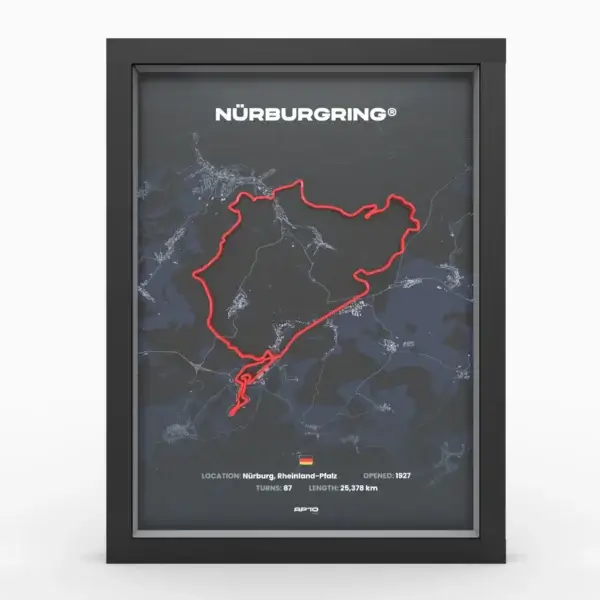 Nürburgring Nordschleife 3D Rennstrecke Original A4 – Bild 2
