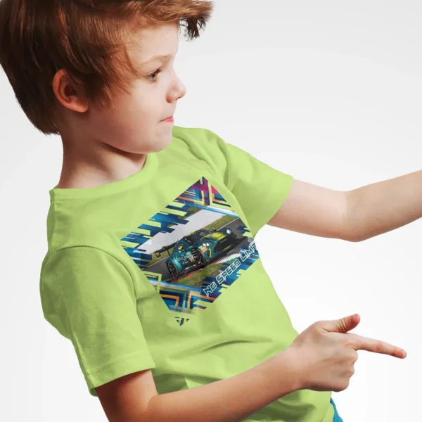 Aston Martin Vantage GT3 Evo - Team Comtoyou Racing #7 - Kids T-Shirt - Image 4