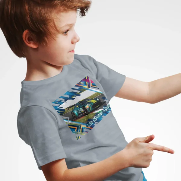 Aston Martin Vantage GT3 Evo - Team Comtoyou Racing #7 - Kids T-Shirt - Image 2