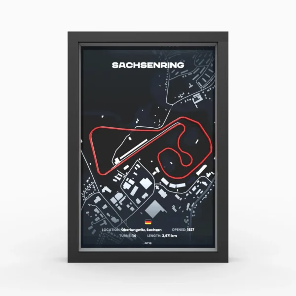 Sachsenring 3D race track Original A3 - Image 2