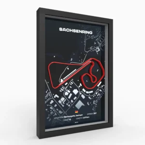Sachsenring 3D Rennstrecke Original A4