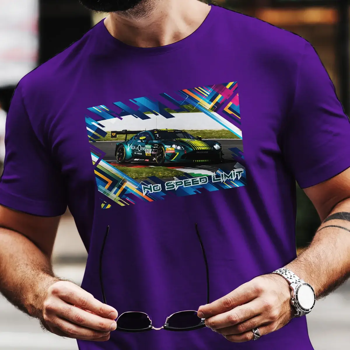 Aston Martin Vantage GT3 Evo Herren T-Shirt #7 4 Aston Martin Vantage GT3 Evo Herren T-Shirt #7 – Bild 4