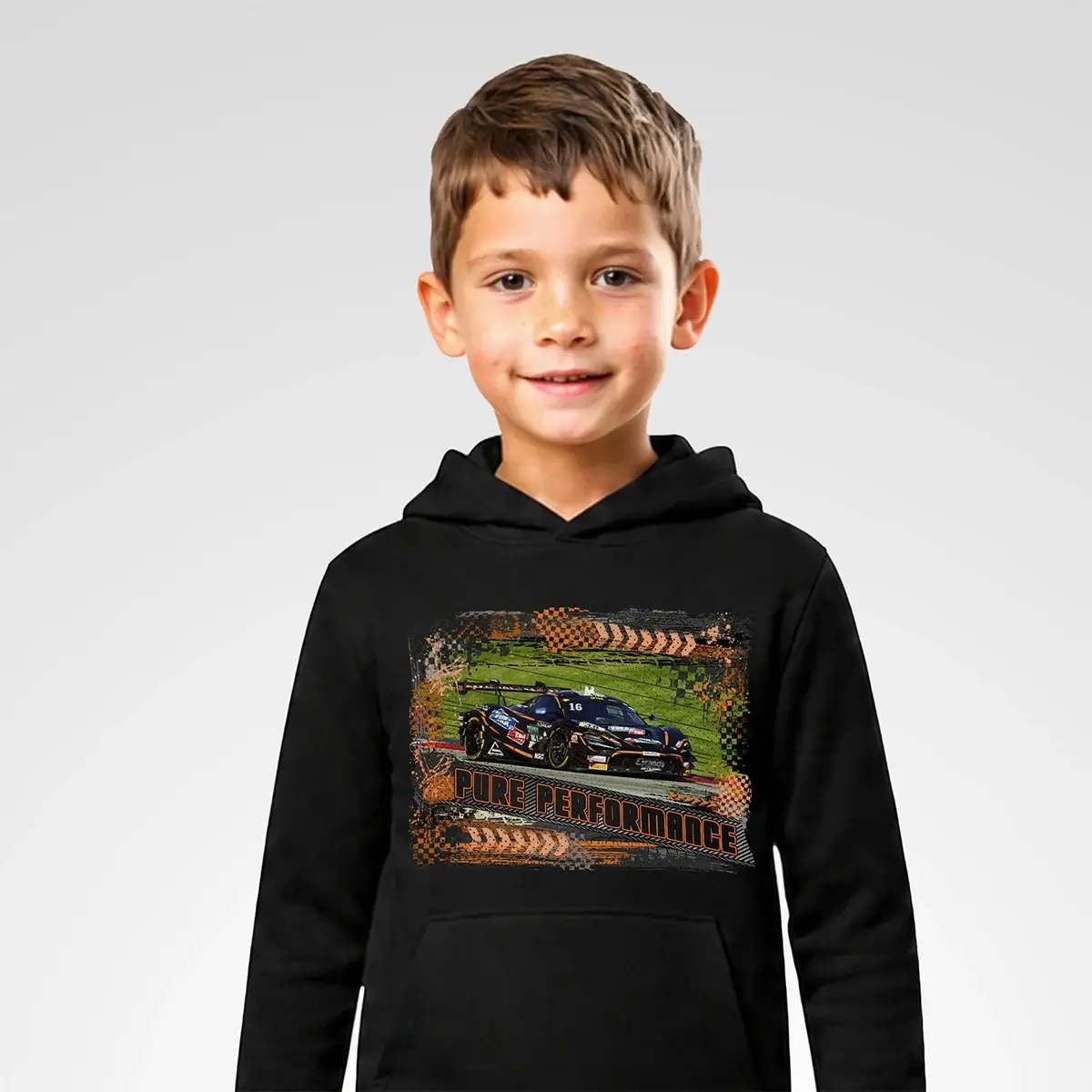 McLaren 720S GT3 Evo Kids Hoodie #16 - Motorsport Artwear 3 McLaren 720S GT3 Evo Kids Hoodie #16 - Motorsport Artwear – Bild 3