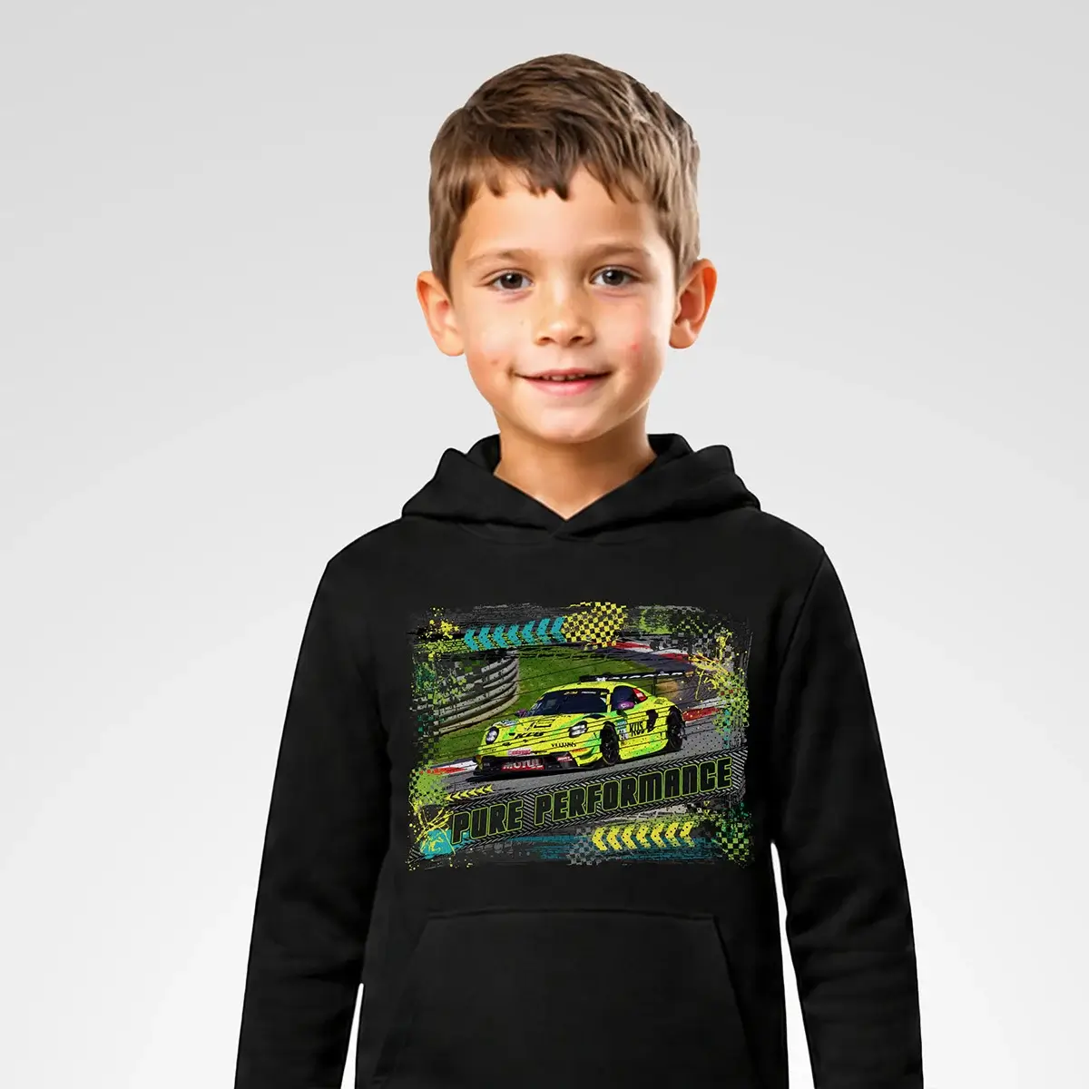 Porsche 911 GT3 R Kids Hoodie #91 - Motorsport Artwear 7 Porsche 911 GT3 R Kids Hoodie #91 - Motorsport Artwear – Bild 7