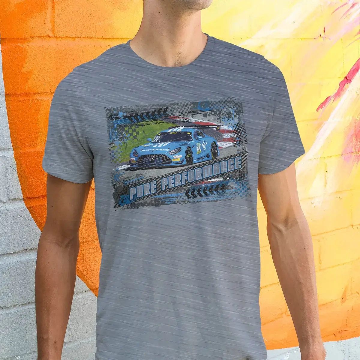 Mercedes AMG GT3 Herren T-Shirt #22 - Motorsport Artwear 2 Mercedes AMG GT3 Herren T-Shirt #22 - Motorsport Artwear – Bild 2