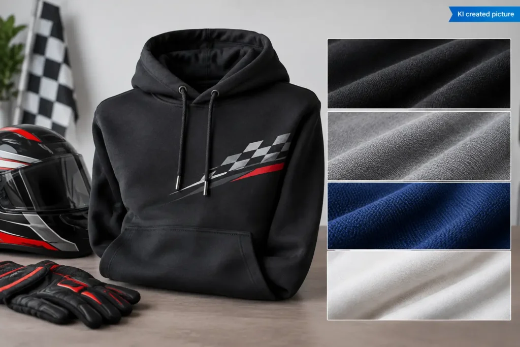 Hoodie Stoffvergleich für echte Race Fans