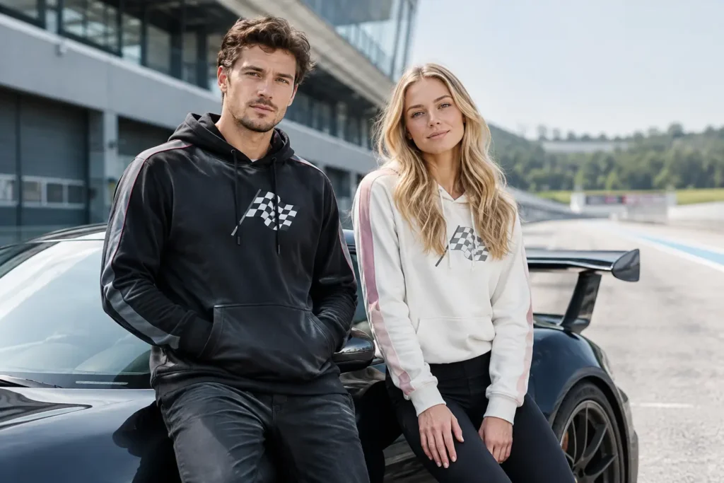 HOME 44 Szenesprüche auf Racing Kleidung, die sitzen