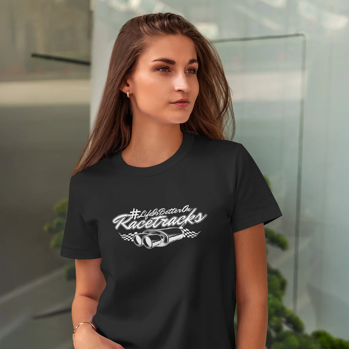 Motorsport Fan T-Shirt LADIES - LIFE IS BETTER ON RACETRACKS