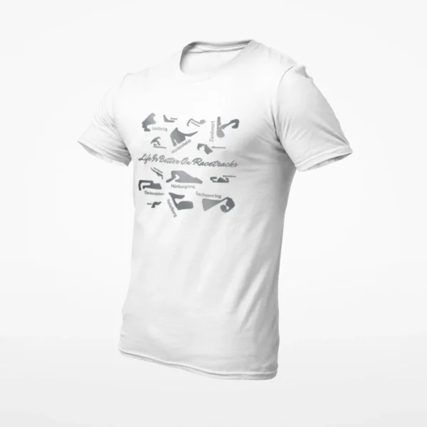 Motorsport Fan T-Shirt - LIFE IS BETTER ON RACETRACKS EUROPE – Bild 2