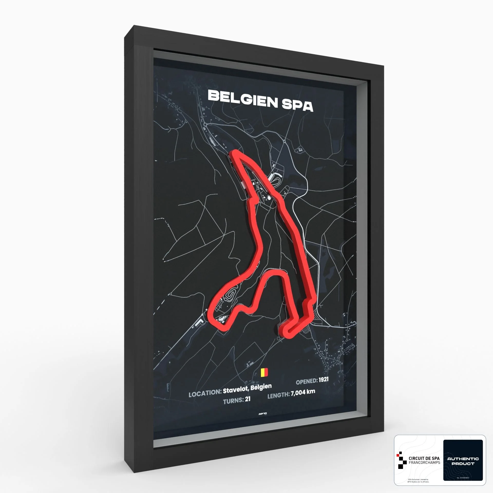 Spa Francorchamps 3D race track Original A3